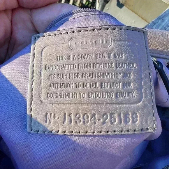 COACH 25169 MADISON MADELINE LEATHER SATCHEL LIGHT GRAY - Picture 3 of 10